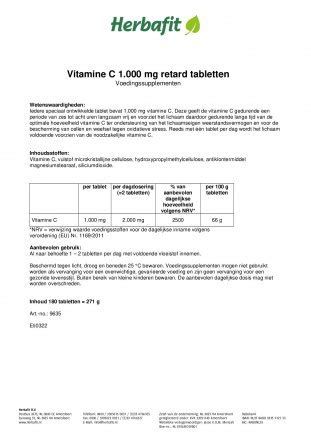 Vitamine Vitamine C Vitamine C 1000 Mg Retard Tabletten Ervaring