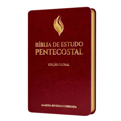 Bíblia de Estudo Pentecostal Grande Luxo Vinho Edição Global de CPAD