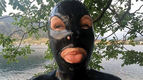 Latex Big Boobs Catsuited Girl With Huge Boobs Masturbates Fisting Rubber Dildo Sucking Pierced