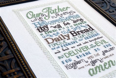 The Lord S Prayer Cross Stitch Pattern