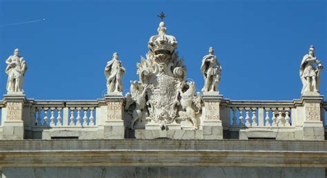 Spain, Madrid, Armory Square Royal Palace of Madrid, Sculptural Group ...