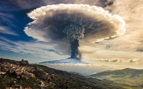 风景自然风光火山爆发蘑菇云高清壁纸 图片编号95091 壁纸网