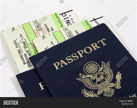 Passport Ticket Image And Photo Bigstock