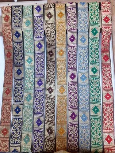 Zari Embroidered Fancy Maharani Lace Roll Length Meter Width