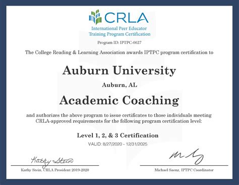 Academic Coaching Crla Iptpc Program Level Iii Program Certification