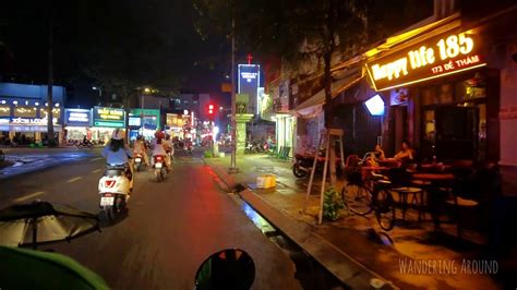 Motorcycle Taxi Night Ride From Pham Ngu Lao To Ho Thi Ky Food Street