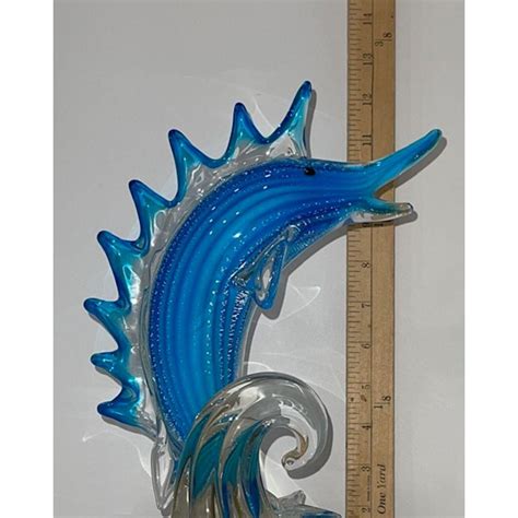 Bid Now Very Large Murano Art Glass Breaching Swordfish August 6