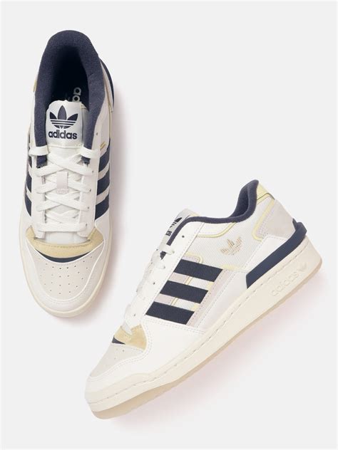 Buy ADIDAS Originals Men Off White Solid Forum Exhibit Low 2 Sneakers