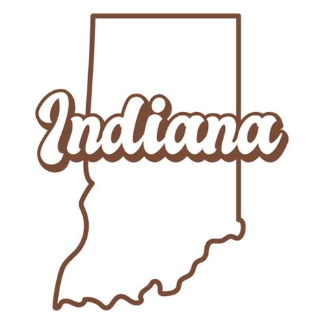 Indiana Retro Stroke Usa States Png And Svg Design For T Shirts