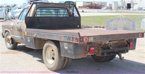 1989 Dodge Ram D350 Flatbed Pickup Truck In Lawrence Ks Item H6161 Sold Purple Wave