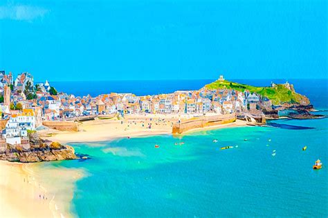 St Ives, Cornwall - Art Digital Art by Dragons23 - Pixels