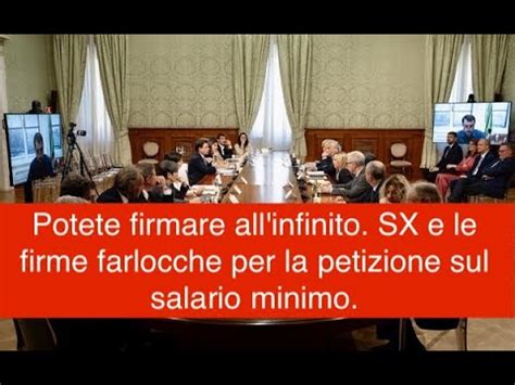 Potete Firmare All Infinito Sx E Le Firme Farlocche Per La Petizione