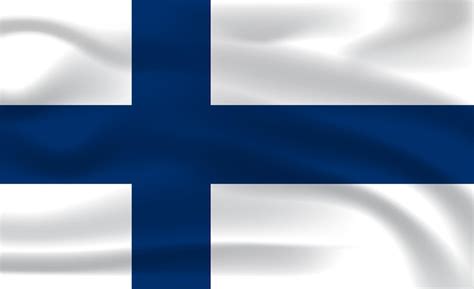 Premium Vector Flag Of Finland Blowing In The Wind Full Page Finnish