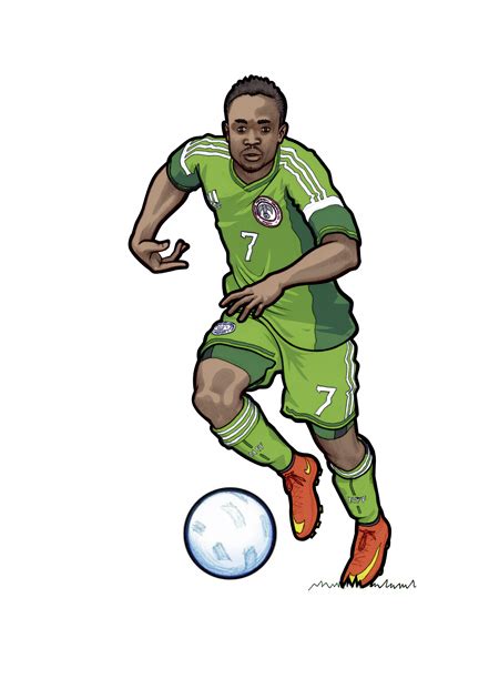 451 portrait of Nigerian football player Ahmed Musa