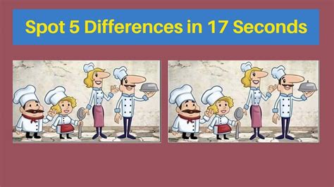 Spot The Difference Can You Spot 5 Differences Within 17 Seconds