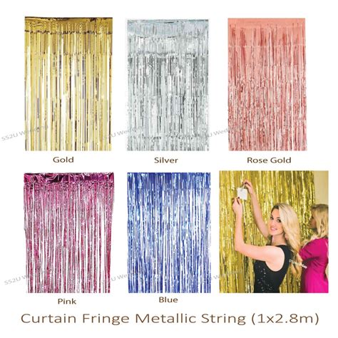 Foil Fringe Metallic Curtain Tinsel Backdrop Shimmer Foil Rain