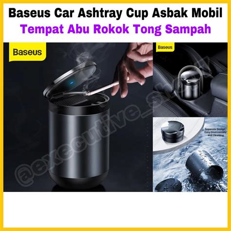 Jual Baseus Car Ashtray Cup Asbak Mobil Tempat Abu Rokok Tong Sampah