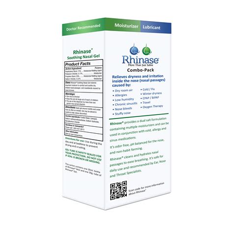 Rhinase Nasal Gel Oz And Saline Nasal Spray Oz Combo Pack For Dry