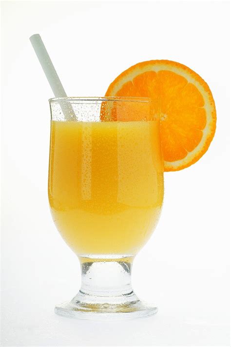 Glass Of Orange Juice With Straw