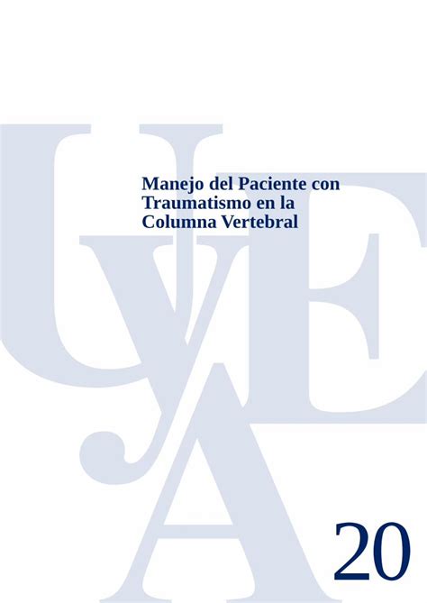 PDF Manejo Del Paciente Con Traumatismo En La Columna PDF Filecon