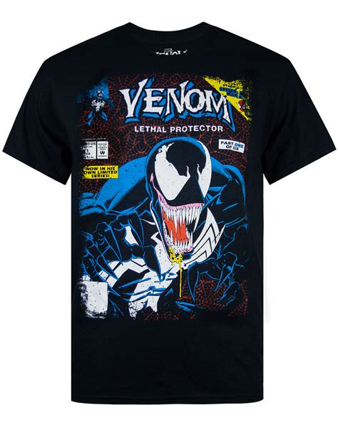 Marvel Venom Comic Men's Black T-shirt — Vanilla Underground