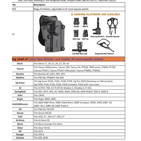 ซองปนพกนอก Level 2 ยหอ Cytac รน Mega Fit Holster Universal ใชกบ