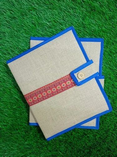 Jute Folders Made With Eco Jute Fabric Multicolor A4 At Rs 120 Piece