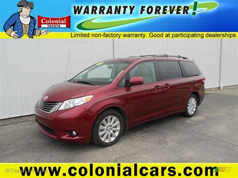 2011 Salsa Red Pearl Toyota Sienna Xle Awd 92940013 Photo 4