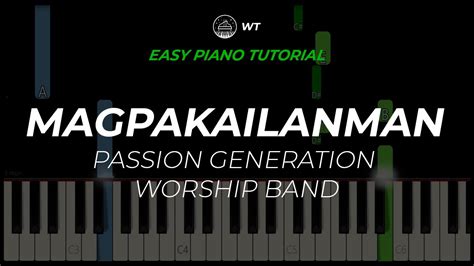 Magpakailanman Passion Generation Worship Band Easy Piano Tutorial By Wt Youtube