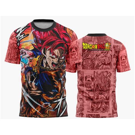 Camisa Blusa Básica Masculina Manga Curta Camisa DRAGON BALL Z Shopee