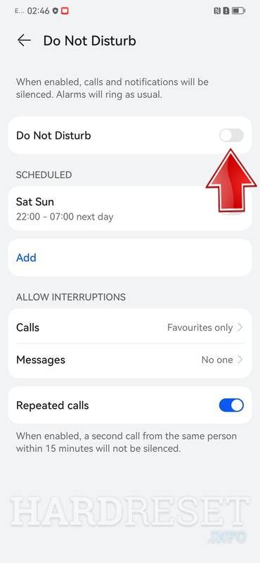 Turn Off And Turn On Do Not Disturb Mode On Huawei P Pro Hardreset Info