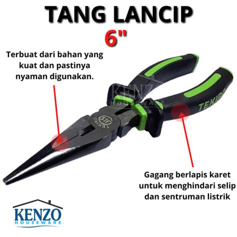 Jual Tang Lancip 6 Inch Long Noise Pliers 6 Inch Tekiro Termurah