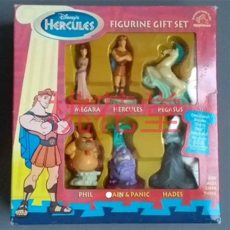 NIP VHTF Vintage Disney Hercules Rubber Stamper Kit Villains Nessus Hydra Hades Pain Panic ...