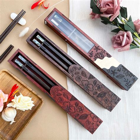 Personalized Rosewood Chopsticks Set Premium Chopstick With Box