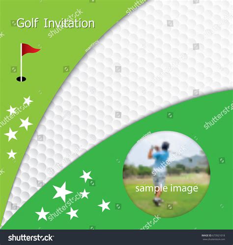 Golf Tournament Invitation Flyer Template Graphic Stock Vector Royalty