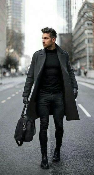 Black Pilot Jacket Boot And Turtleneck Attires Ideas With Black Suit Trouser Leather Jacket