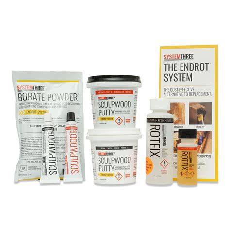 Endrot Wood Repair And Restoration Kit System Three Resins