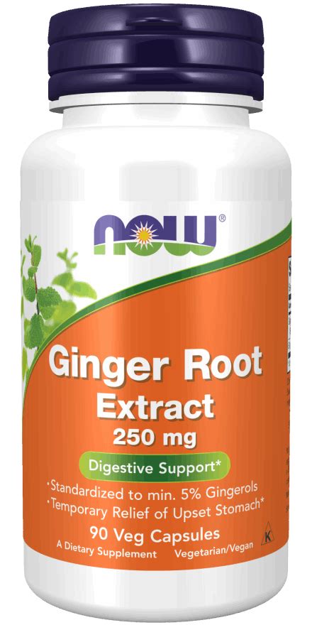 Now Foods Ginger Root Extract 90 Veggie Capsule Nutrition Depot