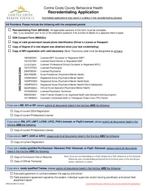 Fillable Online Recredentialing Application Rev Pub Fax Email