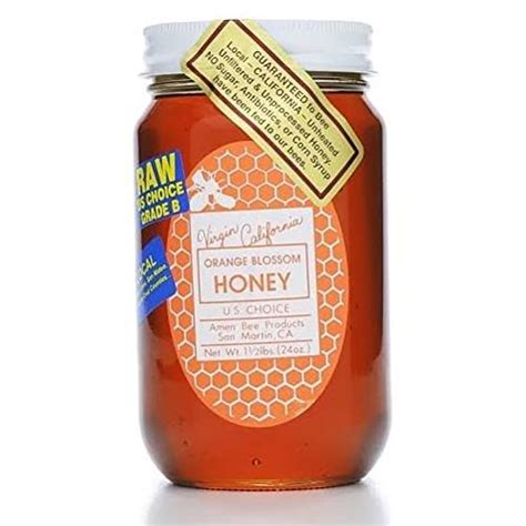 Raw Honey Local California Us Choice Orange Blossom Honey 24 Oz