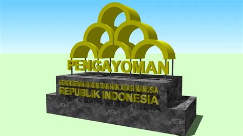 LOGO KEMENKUMHAM 3d model