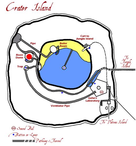 Map Crater Island Riven Myst Notebook