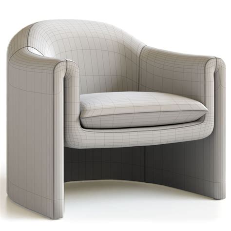 Pollman Upholstered Barrel Chair D Model For Vray Corona