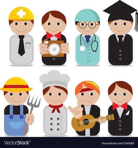 People Occupations Eps Royalty Free Vector Image