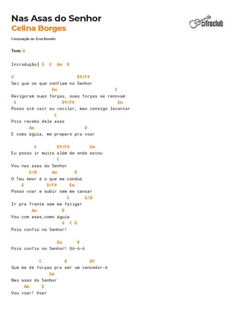Nas Asas Do Senhor Letra - Nas Asas Do Senhor | PDF