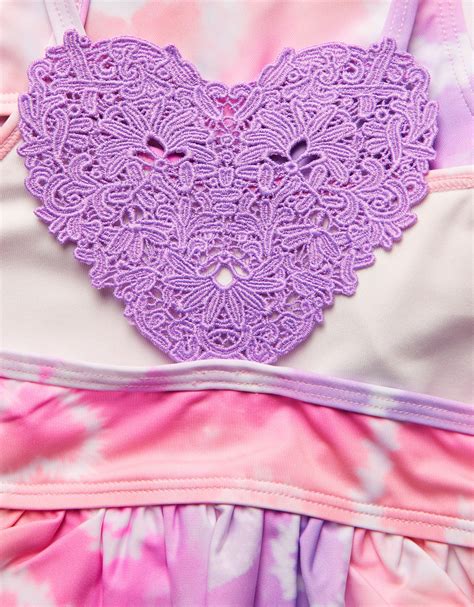 Tie Dye Heart Bikini Set Purple Girls Beach And Swimwear Monsoon Uk