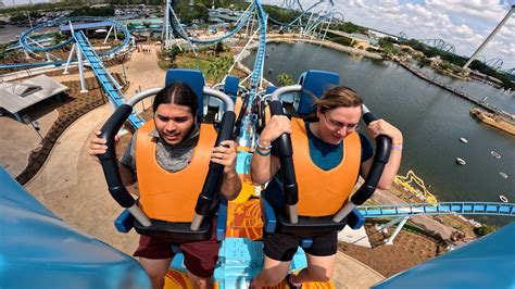 Pipeline The Surf Coaster On Ride Reverse POV And Off Ride Footage