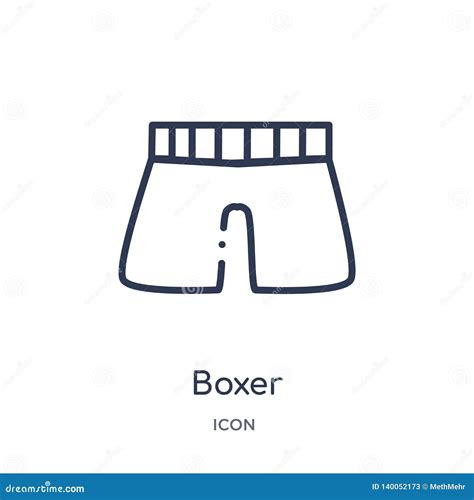 Linear Boxer Icon From Clothes Outline Collection Thin Line Boxer