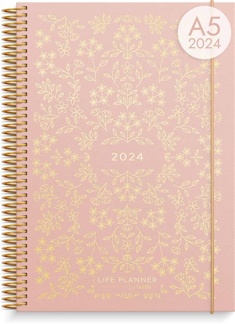 Burde Diary 2024 Week To View Life Planner Floral 18 Dec 2023 5 Jan