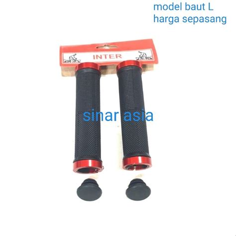 Jual Hanfat Hand Grip Sepeda Merk Inter Model Baut L Hrg Sepasany